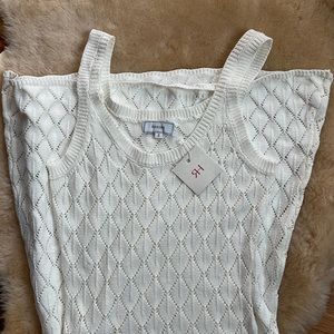 White Hollow Slinky Midi Dress